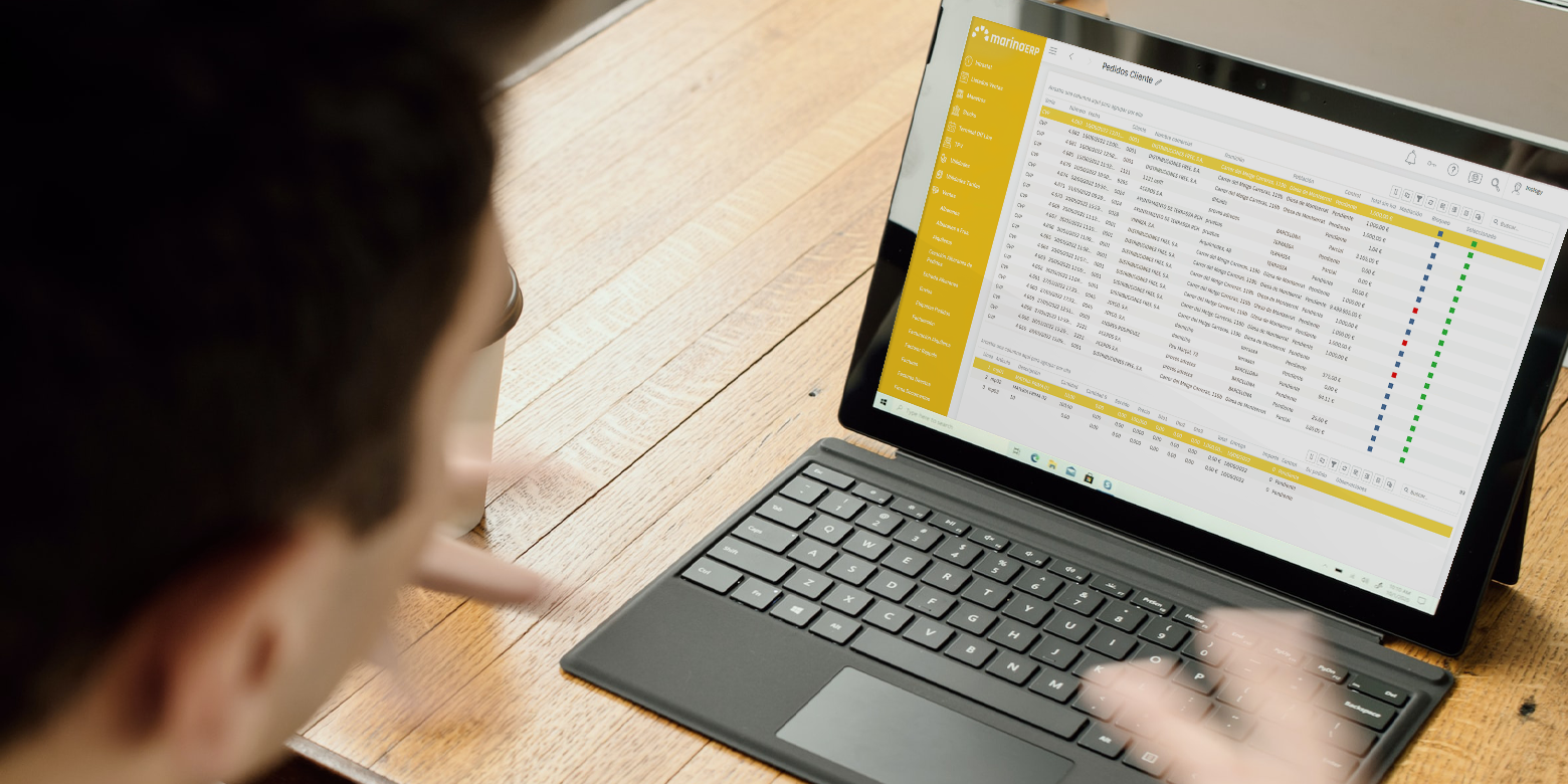 screenshot of Marino ERP